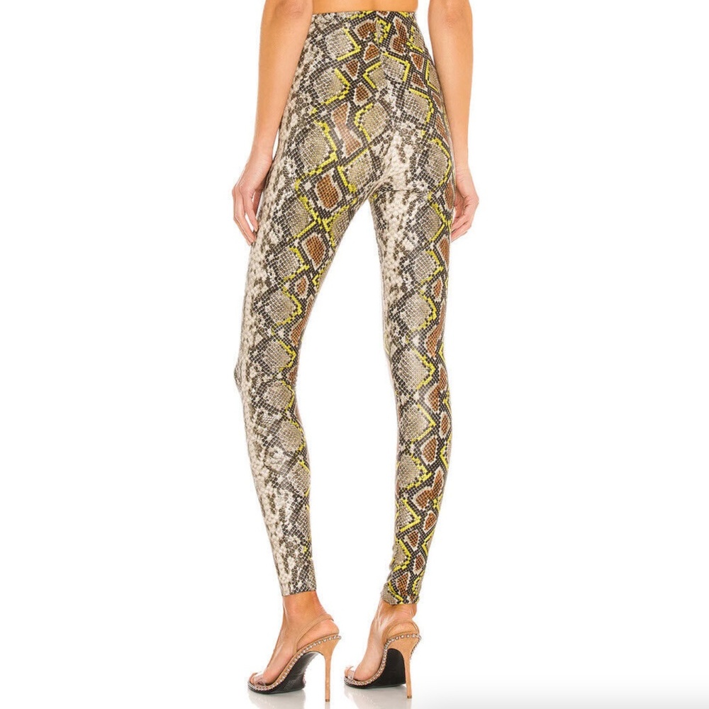 Commando Faux Leather in Neon Snake Print Leggings Size Small - Picture 3 of 12